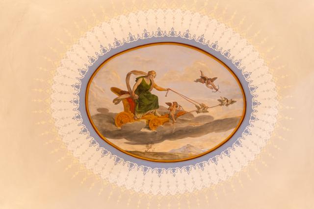 Frescoed ceiling medallion