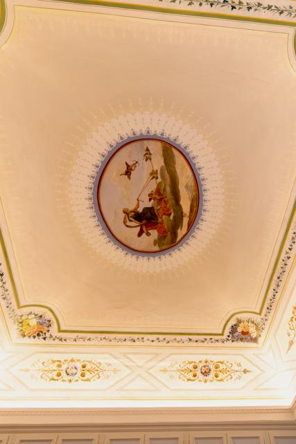 Decorated ceiling with fresco