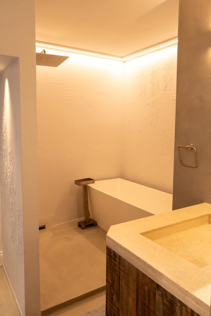 The bathroom with tub