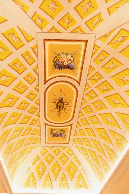 Painted coffered vault