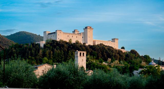 The Rocca Albornoziana at sunset