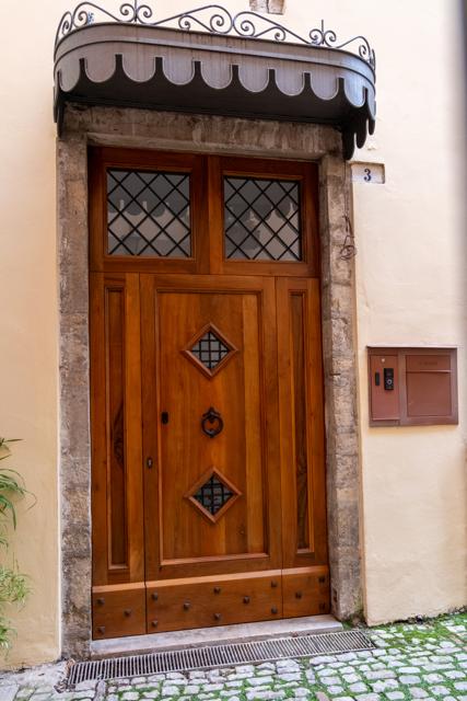 Wooden front door