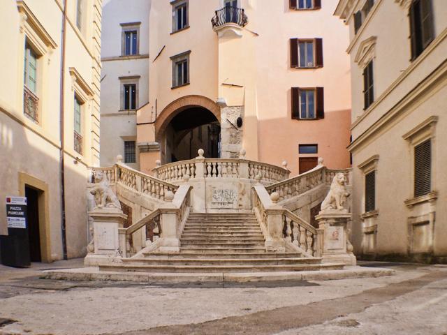 A palazzo's monumental staircase
